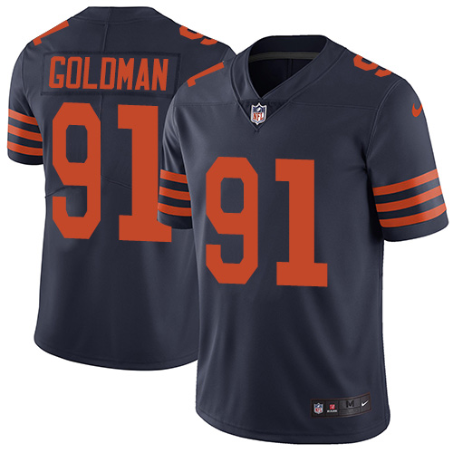 2019 men Chicago Bears 91 Goldman blue Nike Vapor Untouchable Limited NFL Jersey